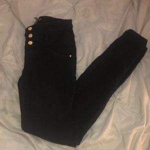 Black high waisted skinny jeans